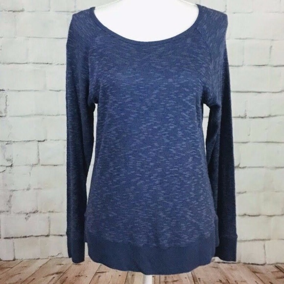 Dalia Collection Blue Marled Knit Top - Picture 1 of 5